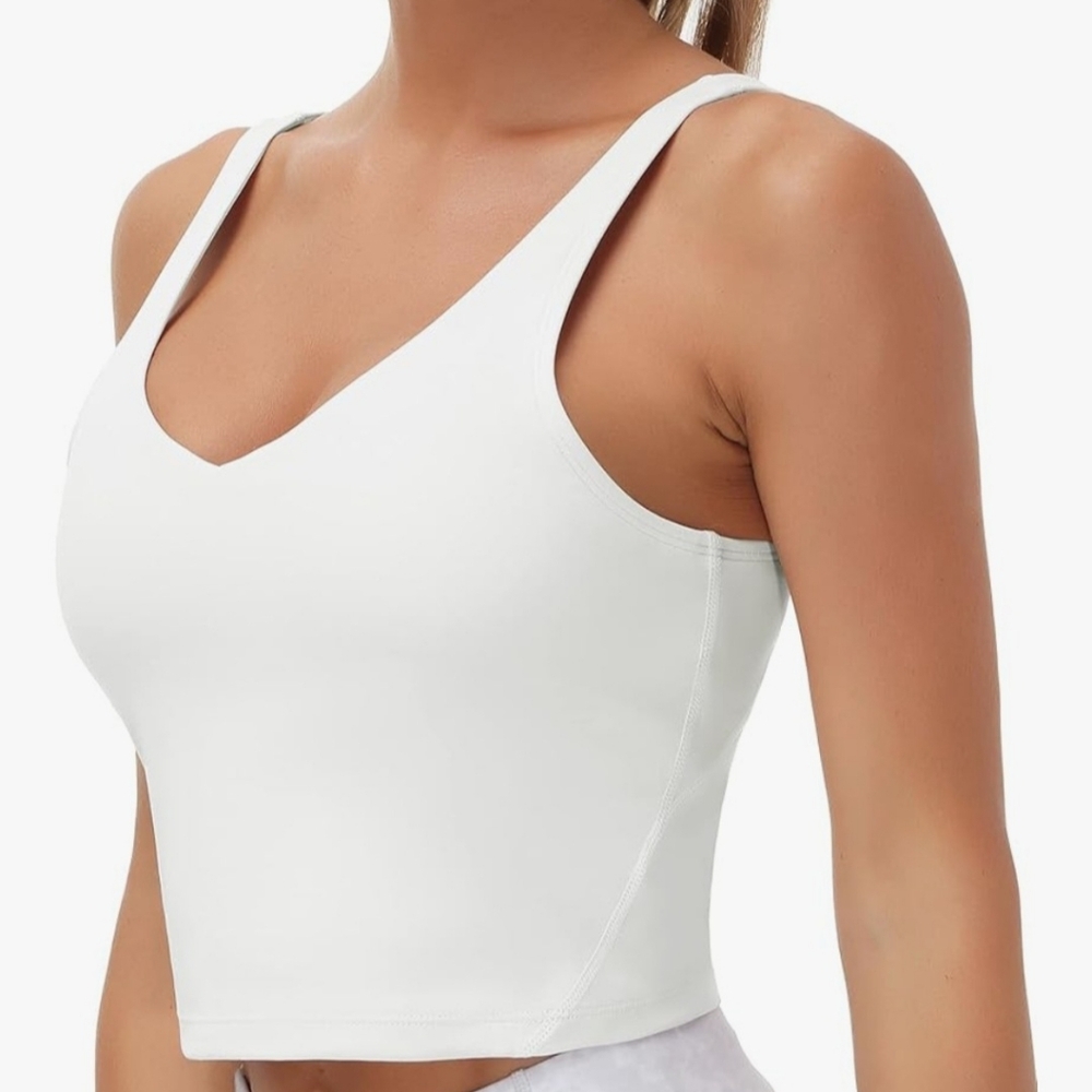 The Gym People Sports Bra Tank 2 Pack | Padded Black White | M - Picture 6 of 9